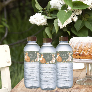 Boho Woodland Animals Forest Friends Kinderdusche Wasserflaschenetikett