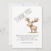 Boho Woodland Animals Foto Kinderankündigung Einladung (Rückseite)