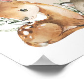 Boho Woodland Animals Greenery Baby Dusche Willkom Poster (Ecke)