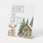 Boho Woodland Animals Kinderdusche Bücher Geschenk Sockelschild (Vorderseite)