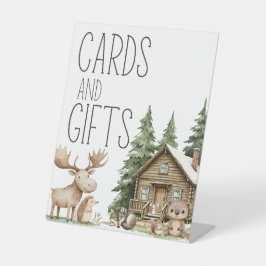 Boho Woodland Animals Kinderduschkarten Geschenke Sockelschild