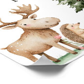 Boho Woodland Animals Kinderduschkarten Geschenkgu Poster (Ecke)