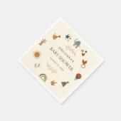 Boho Woodland Animals Niedlich Baby Dusche Party Serviette (Ecke)