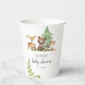 Boho Woodland Animals Rustic Baby Shower Pappbecher (Vorderseite)