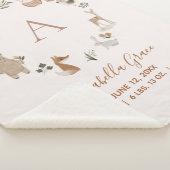 Boho Woodland Animals Script Baby Birth Stats Sherpadecke (3/4)