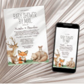 Boho Woodland Animes by Mail Kinderdusche Einladung