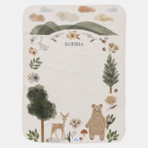 Boho Woodland Baby Blanket - Baby Showgeschenk