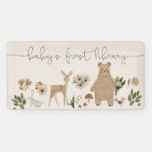 Boho Woodland Baby Dusche Begrüßungsbanner Banner (Horizontal)