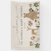 Boho Woodland Baby Dusche Begrüßungsbanner Banner (Vertikal)