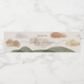 Boho Woodland Baby Dusche Wasser Flasche Etikett (Einzelnes Label)