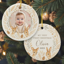 Boho Woodland Baby First Christmas Keepsake