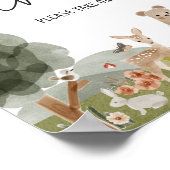 Boho Woodland Baby Shower Favoriten Poster (Ecke)