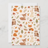 Boho Woodland Baby Shower | Rustic Forest Animals Einladung (Rückseite)