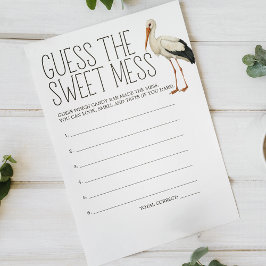 Boho Woodland Baby Showraten Sweet Mess Game Flyer