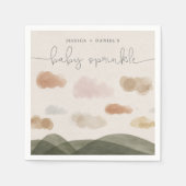 Boho Woodland Baby Sprinkle Cocktail Napkin Modern Serviette (Vorderseite)