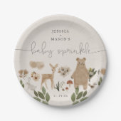 Boho Woodland Baby Sprinkle Paper Tellers Pappteller (Vorderseite)