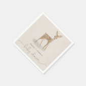 Boho Woodland Babydusche Cocktail Napkin Serviette (Ecke)