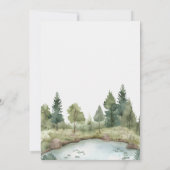 Boho Woodland Babydusche Einladung (Rückseite)