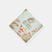 Boho Woodland Babydusche Serviette (Ecke)