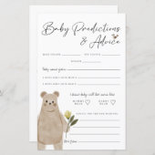 Boho Woodland Babydusche Vorhersagen und Ratschläg (Vorne/Hinten)