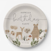 Boho Woodland Birthday Party Paper Teller (Vorderseite)