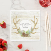 Boho Woodland Deer Antlers in Arrows Baby Showroom Serviette (Beispiel)