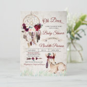 Boho Woodland Dreamcatcher Baby Shower Invitation Einladung (Stehend Vorderseite)