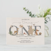 Boho Woodland Einladung (Stehend Vorderseite)