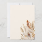 Boho Woodland Fall White Pumpkin Baby Dusche Einladung (Rückseite)