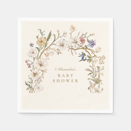 Boho Woodland Fern Baby Dusche Serviette (Vorderseite)