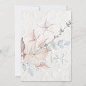 BOHO Woodland Floral Unicorn Kinderdusche Rosa Einladung (Rückseite)