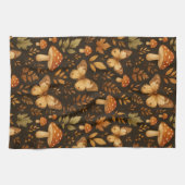 Boho Woodland Foods Mushrooms | Herbstfarben Geschirrtuch (Horizontal)