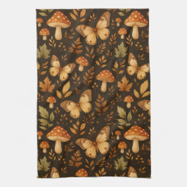 Boho Woodland Foods Mushrooms | Herbstfarben Geschirrtuch