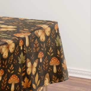 Boho Woodland Foods Mushrooms Herbstfarben Tischdecke