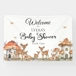 Boho Woodland Forest Animals Baby Dusche Willkomme Banner