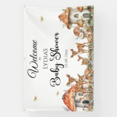 Boho Woodland Forest Animals Baby Dusche Willkomme Banner (Vertikal)