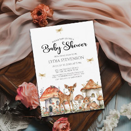 Boho Woodland Forest Animals Babydusche Einladung
