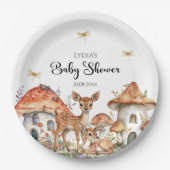 Boho Woodland Forest Animals Babydusche Pappteller (Vorderseite)