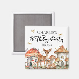 Boho Woodland Forest Animals Geburtstagsparty Magnet