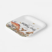 Boho Woodland Forest Animals Geburtstagsparty Pappteller (Gewinkelt)
