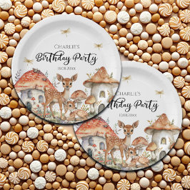 Boho Woodland Forest Animals Geburtstagsparty Pappteller