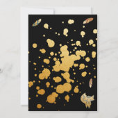 Boho Woodland Forest Animals Metallic Baby Dusche Einladung (Rückseite)