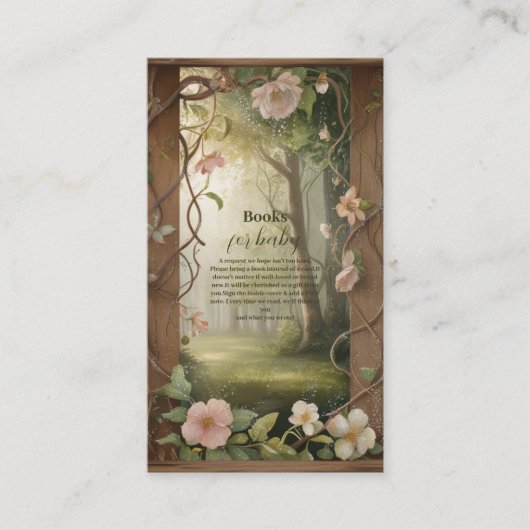 Boho Woodland Forest Books for Baby Begleitkarte (Vorderseite)