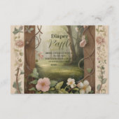 Boho Woodland Forest Raffle Diapper Begleitkarte (Vorderseite)