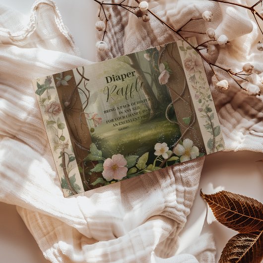 Boho Woodland Forest Raffle Diapper Begleitkarte
