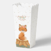 Boho Woodland Fox Baby Shower Floral Wreath Geschenkschachtel (Vorderseite)