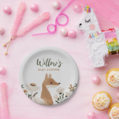 Boho Woodland Fox Babydusche Teller (Party)