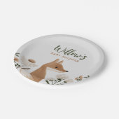 Boho Woodland Fox Babydusche Teller (Schrägansicht)