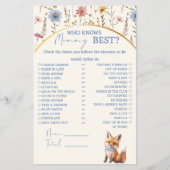 Boho Woodland Fox, der Mama das beste Spiel kennt Flyer (Vorne)