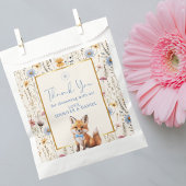 Boho Woodland Fox Dusty Blue Baby Dusche Geschenktütchen